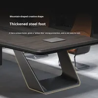 Grande table de réunion pour employés, table de conférence moderne et simple, ensemble de chaises, table de réception de bureau 20+