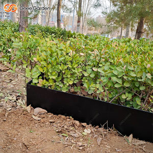 10 Inch Black Rectangle Stacked Bending Single Tooth <b>Garden</b> <b>Edging</b> 6 Pieces Sturdy <b>Metal</b> <b>Border</b> for Yard Landscaping Flower Beds - Product Image 2