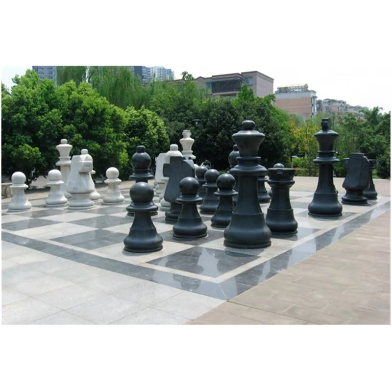 Juego de ajedrez gigante para exteriores, ajedrez de césped con piezas grandes, juego de ajedrez de jardín para juego de patio familiar