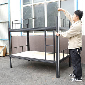 Дешевая квадратная труба, двухэтажный дом, новейший дизайн, школьное общежитие, железная роскошная мебель, двухъярусная рама, металлические кровати - Product Image 5