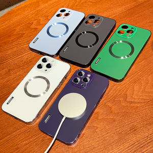 <span class=keywords><strong>Coque</strong></span> de téléphone haut de gamme, électro-plaquée, à aspiration magnétique, antichoc, couleur unie, pour 15/14/11 <span class=keywords><strong>Pro</strong></span> <span class=keywords><strong>Max</strong></span>, givrée, résistante à la saleté - Product Image 6