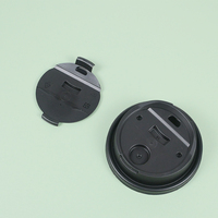 Tapas de plástico de 90 mm de un solo uso para vasos - Tapas multifuncionales mate de una pieza de alta cobertura