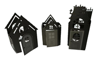 Mosquée en carton personnalisée de jeunes arbres prier ensemble de jouets de dessin pour les enfants jouer Mini maison artisanat