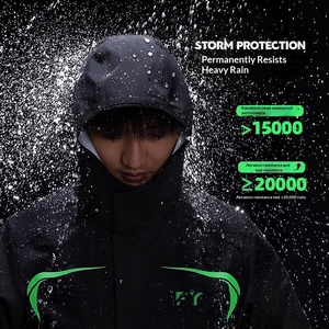 Conjunto de Dos Piezas de Impermeable de Lujo Ligero con Logotipo Impreso, Pantalones y Chaqueta para Adultos, Hombres y Mujeres, Protección Completa para Motocicleta Eléctrica, Lluvia Intensa - Product Image 3