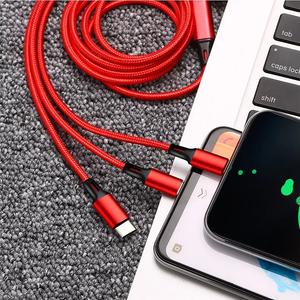 Кабель для быстрой зарядки USB Type-C 3-в-2, 3А, 1.2м, 3 порта, для iPhone 15/16/17, Samsung - Product Image 6