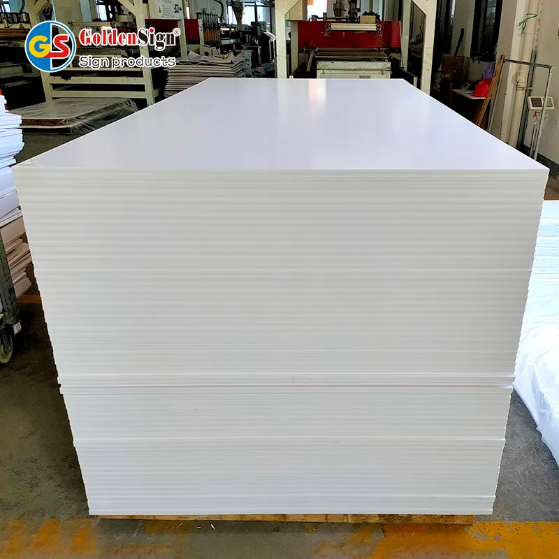 Goldensign Price Hot Sale 1.22*2.44m 2/3/5/8/10mm sintra board pvc foam 0.6 density forex sheet