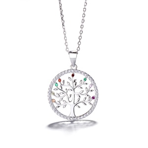 2025 New Arrival Trendy Jewelry New 925 Sterling Silver <strong>Necklace</strong> <strong>Tree</strong> of Life Pendant <strong>Necklace</strong> for Women - Product Image 5
