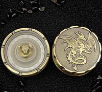 Dés Métallique Rotatif Lucky D20 avec Boussole et Fonction Fidget Spinner pour Jeux de Rôle
