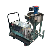 Machine de remplissage semi-automatique à double pompe à vis pour sauces chocolatées, beurre de cacahuète, émulsions et gels, avec trémie de mélange à spirale chauffée