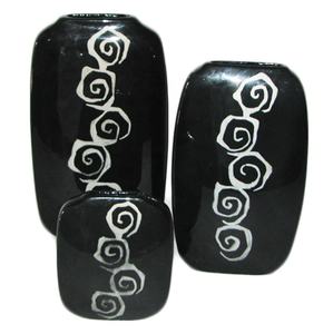 Vase en bambou tourné écologique en laque naturelle pour la décoration de la maison VASE EN BAMBOU LAQUE NATURELLE - Product Image 1