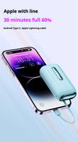 Nouvelle mini batterie externe personnalisée avec câble intégré, haute capacité, compacte et portable, chargeur portable