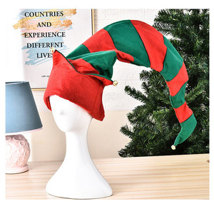Décorations et cadeaux de Noël en tissu, chapeaux de Père Noël, chapeaux de clown, chapeaux d'<span class=keywords><strong>elfe</strong></span>, chapeaux de Père Noël pour les fêtes, styles variés - Product Image 4