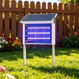 Lampe <span class=keywords><strong>Solaire</strong></span> Anti-Moustiques LED en Aluminium 28W IP44 Batterie 8000mAh Couverture 30-60m² pour Jardins Fermes Terrasses HL-931 - Product Image 3