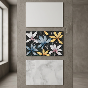 Azulejos de pared de cerámica resaltador Natural de Color negro 30x45cm 300x450mm Digital impreso colorido 12x18 diseñador alto brillante esmaltado - Product Image 1