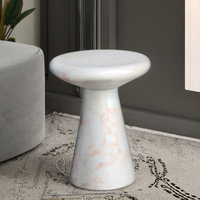 Table basse d'appoint de haute qualité au design moderne 2025, plateau en marbre, mobilier de salon, noir, durable, montage facile, fabrication