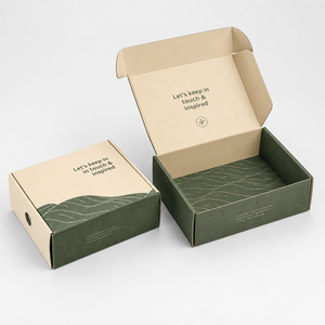 Cajas de Cartón Corrugado Plegables y Sostenibles, Impresión Personalizada a Doble Cara, Grosor de Cartón Corrugado Personalizable, Embalaje Plano - Product Image 1