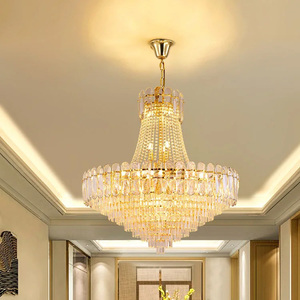 Decor Gold Modern Luxury <b>Large</b> E14 Hanging Lights Lamps Crystal <b>Chandeliers</b> Pendant Lights Light Fixtures for Indoor Decoration - Product Image 4
