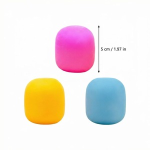 ของเล่นบีบคลายเครียด TPR รูปมาร์ชเมลโลว์เปลี่ยนสีได้ - Product Image 3