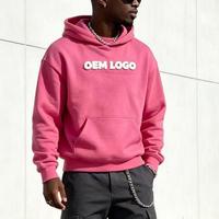 Hoodie Sweatshirt Unisex Warna Solid Oversized Loose Fit Kasual Serbaguna Hoodie Pasangan Katun Cetak Puff Cetak Busa