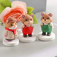 Figurines d'animaux miniatures en PVC 3D personnalisées, ensemble de jouets artistiques, mignonnes figurines de dessin animé en boîte mystère pour décoration de bureau, cadeau de collection