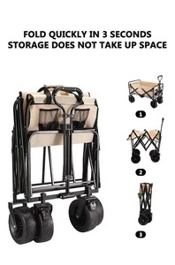 Customizable <b>Foldable</b> Easy Move <b>Cart</b> Heavy Duty Shopping <b>Cart</b> with Four-Wheel Platform Structure for Outdoor - Product Image 4