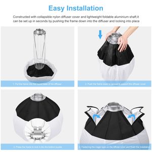 A buon mercato all'ingrosso PULUZ 100W 5600K Studio Video Light + 2.8m luce porta + 65cm pieghevole lanterna Softbox Photography Kit - Product Image 6