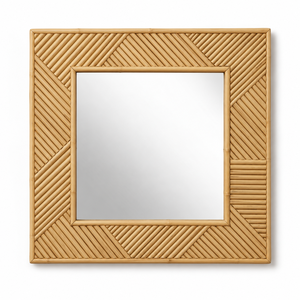 Handwoven Rattan Wall <b>Mirror</b> Bohemian Decorative <b>Mirror</b> for Bedroom Living Room and Coastal Home Decor - Product Image 4