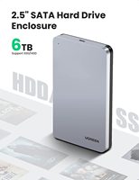 Boîtier de disque dur USB C pour SSD/HDD SATA 2,5 pouces, adaptateur USB C vers SATA en aluminium, USB 3.1 Gen 2, prise en charge UASP SATA III
