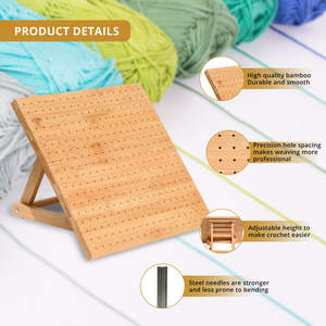 Tabla de Bloqueo de Ganchillo de Bambú Ecológica y Expandible para Suministros Esenciales de Ganchillo, Fabricada en Fujian, Marca OEM, Modelo Regalo para Madres - Product Image 3