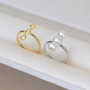 Support de bague en argent S925 Wenchi pour perle, accessoire DIY, 6-7 perles multi-goulot, perle creuse 152 pour femme, modèle 16546 - Product Image 2