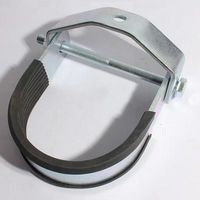 Support de tuyau anti-vibration galvanisé robuste à double couche en U avec revêtement en caoutchouc pour tuyaux anti-seisme et anti-incendie DN65-200