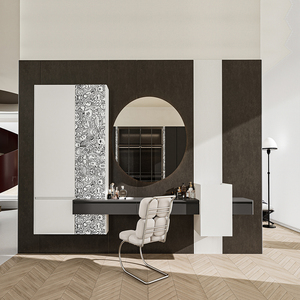 Pannello Decorativo Scanalato in Truciolato di Legno Personalizzato per <span class=keywords><strong>Testata</strong></span> del <span class=keywords><strong>Letto</strong></span> e Rivestimento Murale per Interni di Appartamenti - Product Image 3