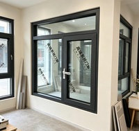 Ventana Abatible Universal de 75 mm para Interiores y Exteriores con Brida de Montaje de Aleación, Estilo Americano