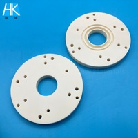 Disque à bride en céramique d'alumine de précision CNC 99% Al2O3 avec rainure pour joint torique et plusieurs trous pour chambre à vide