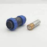 Hochstrom-SP-Serie Wasserdichter Steckverbinder Kabel 12-polig Gewindekupplung Stromkabel für LED-Bildschirme und Sensoren
