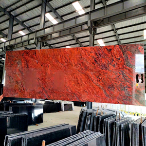 Dalle de granit rouge polie, petite dalle personnalisable, durable et contemporaine pour revêtement mural, comptoir, hôtel, cour et parc - Product Image 1