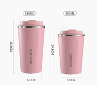 Logo personnalisé 510ML Gobelets en acier inoxydable à double paroi Affichage intelligent de la température par LED Tasses à café isolées sous vide de voyage Tasses