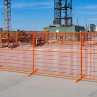 Panneau de clôture temporaire Canada 6 pieds x 8 pieds, galvanisé, revêtement poudré, grillage soudé, clôture de sécurité portable pour chantier de construction