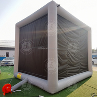 Cage de frappe pour entraînement de golf en plein air scellée avec simulateur de golf gonflable pour camps, écoles, clubs ou terrains de golf