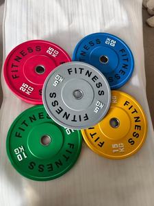 Bán buôn trọng lượng tấm Barbell Trọng lượng nâng phòng tập thể dục Barbell tấm cạnh tranh cao su Bumper tấm - Product Image 6