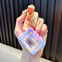 Porte-clés baladeur musical Mini Cassette Record Player Boîte à musique Cadeau pour anniversaire