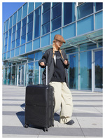 Ensemble de bagages de voyage élégants en PP avec motif ondulé 3D, valise rigide à roulettes, sac de transport ultra-léger et imperméable