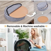 Katzen-Schreibtischbett aus Weichem Kunstfell, 360° ° Drehbar & Höhenverstellbar, Schreibtisch-Katzenbett Moderne Innen-Katzenmöbel