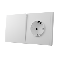 Interruptor de Pared de 1 Vía y 1 Botón de Estilo Europeo Bingoelec con Luz LED + Enchufe Alemán, Fácil Instalación para Uso en el Hogar, Oficina y Hotel