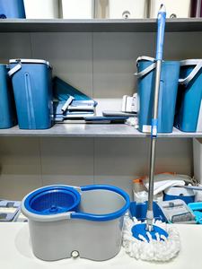 2025 Set ember pel putar, pel pembersih dapat diputar dengan ember plastik 2 kepala pel - Product Image 5