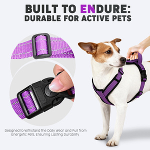 Nouveau <span class=keywords><strong>Harnais</strong></span> pour <span class=keywords><strong>Chien</strong></span> Réfléchissant en Forme de H Personnalisé avec Poignée Rembourrée et Anneau de Protection Anti-Frottement - Product Image 2