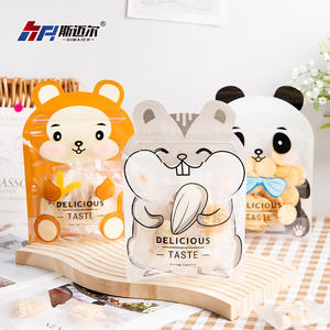 Bolsa Ziplock de dibujos animados personalizada, bolsas de pie con forma especial, galletas, dulces, alimentos, bolsa de embalaje con cremallera y ventana - Product Image 1