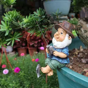 angel garden gnome Suppliers-รูปปั้นแคระในสวน,ทำจากเรซิ่นโพลีเรซินสำหรับใช้กลางแจ้งอุปกรณ์ทำตุ๊กตาในสวนตามสั่ง