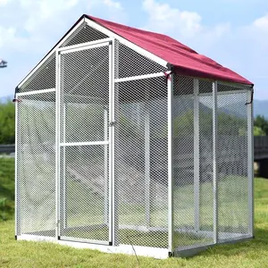 High Quality Good Design Large Outdoor Aviary Aluminum Pet Farm Animal Cages E Passaros