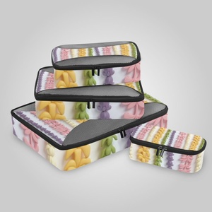 Hotsales Custom Hawaiian Puakenikeni <b>Lei</b> Printed 6PCS Travel Organizer Travel Accessories Compression Packing Bag - Product Image 2